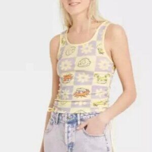 Rugrats 90s Retro Nickelodeon Yellow Graphic Tank Top